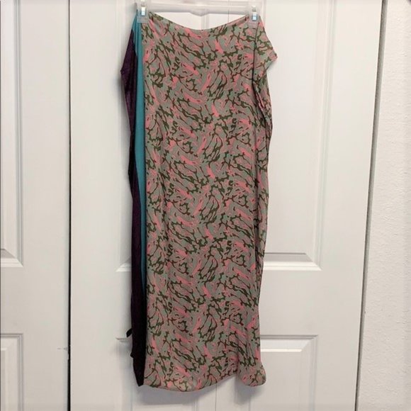 Multi Color Print Viscose Tube Wrap Scarf 72" Around - Picture 1 of 3